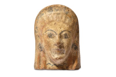Lot 201 - AN ETRUSCAN POLYCHROME TERRACOTTA PAINTED...