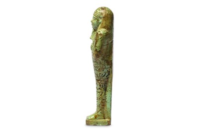 Lot 166 - AN EGYPTIAN GLAZED COMPOSITION SHABTI FOR ANKH-...