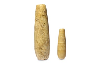 Lot 171 - TWO EGYPTIAN ALABASTER VESSELS Late Period,...