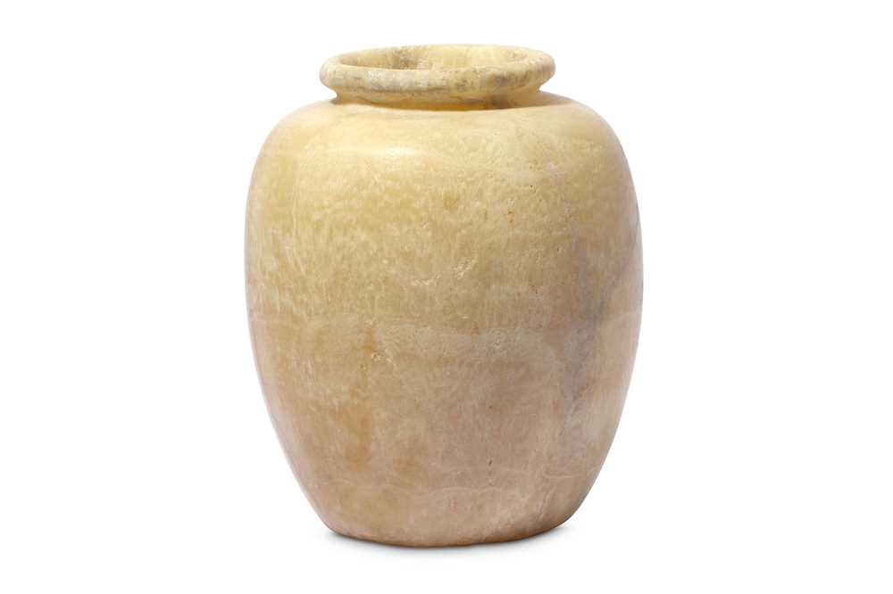 Lot 170 - AN EGYPTIAN ALABASTER VESSEL Late Period,...