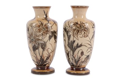 Lot 139 - A pair of pair of Martin Brothers stoneware...