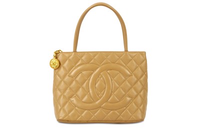 Lot 539 - Chanel Beige Medallion Tote, c. 2002-03,...