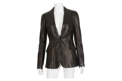 Lot 682 - Gucci Black Leather Jacket, 2000s, single...