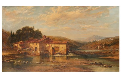 Lot 281 - WILLIAM OLIVER (BRITISH 1804-1853) Mill on the...