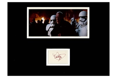 Lot 156 - Star Wars.- Ink signatures of Star Wars actors,...