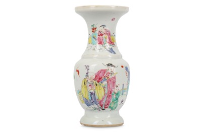 Lot 590 - A CHINESE FAMILLE ROSE ‘IMMORTALS’ BALUSTER...