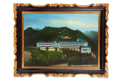 Lot 455 - A CHINESE PAINTING OF MOUNT AUSTIN BARRACKS IN...