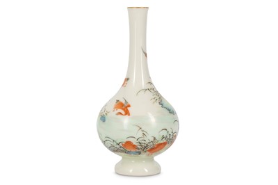 Lot 795 - A SMALL CHINESE 'GEESE' BOTTLE VASE. Republic...