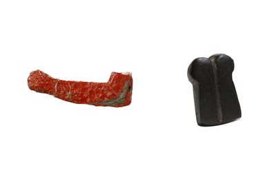 Lot 59 - TWO EGYPTIAN GLASS INLAY ELEMENTS Circa 1st...