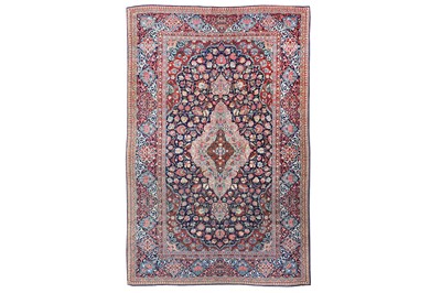 Lot 20 - A FINE KASHAN DABIR RUG, CENTRAL PERSIA approx:...