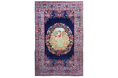 Lot 30 - A VERY FINE KIRMAN LAVER LARGE RUG, SOUTH...