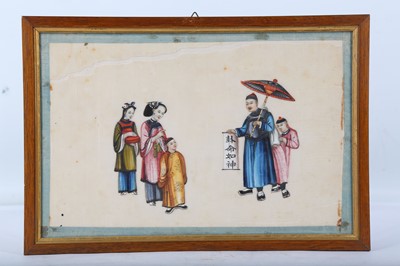 Lot 530 - A SET OF TWELVE CHINESE PITH PAPER PAINTINGS....