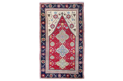 Lot 9 - AN ANTIQUE TUDUC PRAYER RUG, TRANSILVANIA...