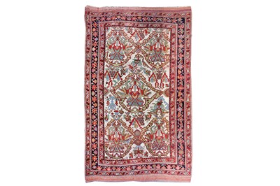 Lot 36 - AN UNUSUAL ANTIQUE AFSHAR-HAMSEH RUG,...