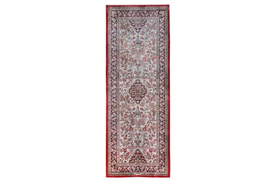 Lot 10 - AN EXTREMELY FINE SIGNED SILK QUM RUG, CENTRAL...
