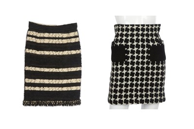 Lot 599 - Two Chanel Wool Skirts, to include an...