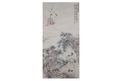 Lot 51 - LUO XIAN. Figures. ink and colour on paper,...