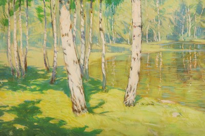 Lot 211 - ALOIS KALVODA (CZECH 1875-1934) Wooded lake...