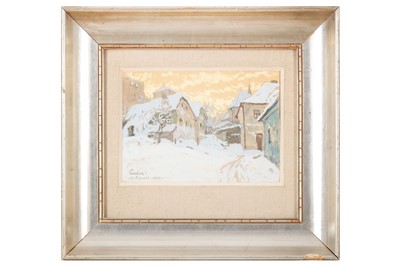 Lot 140 - JAROSLAV PANUŠKA (CZECH 1872-1958) Winter town...
