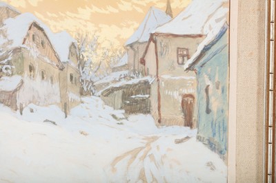 Lot 140 - JAROSLAV PANUŠKA (CZECH 1872-1958) Winter town...