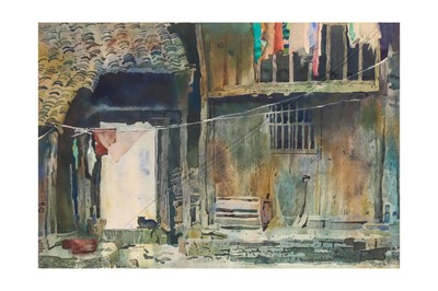 Lot 80 - CAI JIANGBAI (1942 –). Street Scene. ink and...