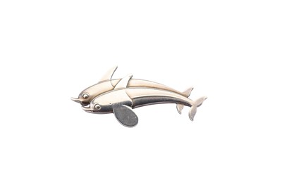 Lot 47 - A Danish Sterling silver brooch, designed by...