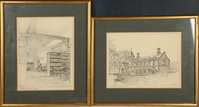 Lot 191 - C. Russell, ‘Tye House’, etching, together...