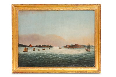 Lot 458 - A CHINESE PAINTING OF THE STRAITS OF BOCCA...