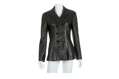 Lot 698 - Chanel Boutique Black Lambskin Leather Jacket,...