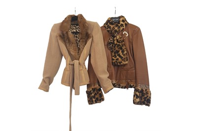 Lot 19 - Two Roberto Cavalli Fur Trimmed Jackets, the...