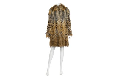 Lot 443 - Roberto Cavalli Chevron Fur Coat, raccoon and...