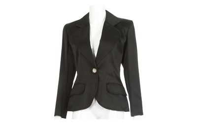 Lot 684 - Yves Saint Laurent Black Silk Tuxedo Jacket, ...