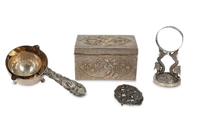 Lot 197 - FOUR CHINESE SILVER ITEMS. Early 20th Century....