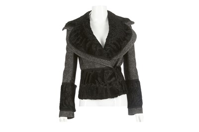 Lot 582 - Dolce and Gabbana Astrakhan Trimmed Jacket,...