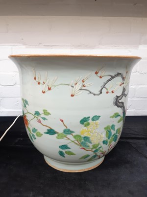 Lot 437 - A PAIR OF LARGE CHINESE FAMILLE ROSE JARDINIÈRES.
