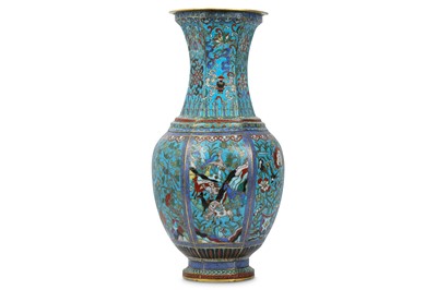 Lot 846 - A CHINESE CLOISONNÉ ENAMEL HEXAGONAL VASE....