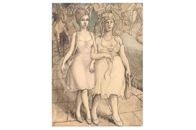 Lot 158 - MICHAEL HARVEY (BRITISH 1921-2000) Two Figures...