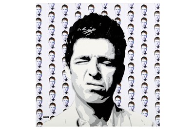 Lot 51 - SWILFA (British) 'Noel Gallagher' Broken vinyl...