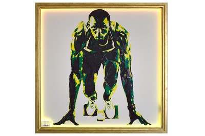 Lot 14 - SWILFA (British) 'Usain Bolt' Broken vinyl...