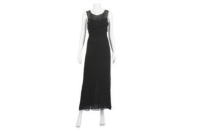 Lot 697 - Chanel Boutique Black Silk Dress, sleeveless...