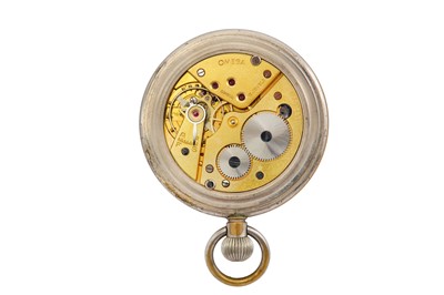 Lot 358 - OMEGA. BRASS OPEN FACE MILITARY POCKET WATCH...
