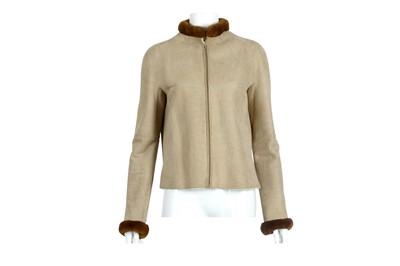 Lot 430 - Valentino Boutique Shearling Jacket, taupe...