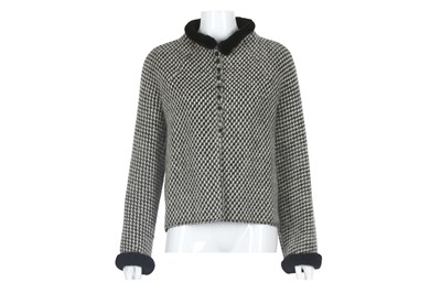 Lot 588 - Valentino Boutique Monochrome Wool Jacket,...