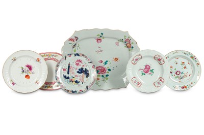 Lot 926 - FOUR CHINESE FAMILLE ROSE DISHES. Qing Dynasty...