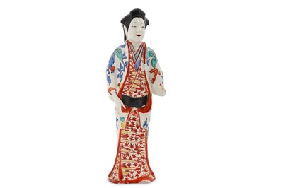 Lot 1039 - A KAKIEMON FIGURE OF A BIJIN. Late 17th...