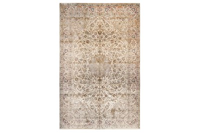 Lot 38 - A VERY FINE SIGNED SILK  ISFAHAN CARPET,...