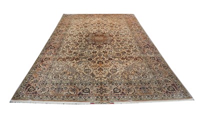 Lot 38 - A VERY FINE SIGNED SILK  ISFAHAN CARPET,...