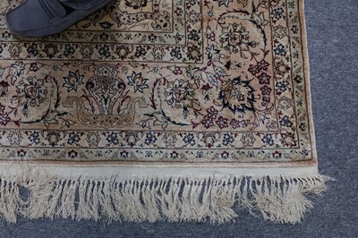 Lot 38 - A VERY FINE SIGNED SILK  ISFAHAN CARPET,...