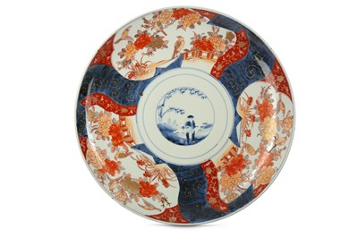 Lot 1046 - A LARGE IMARI CHARGER. 19th Century. Painted...