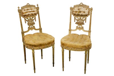 Lot 337 - A pair of French 19th Century gilt salon...